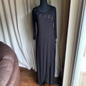 Spense maxi dress black with gold detail size M